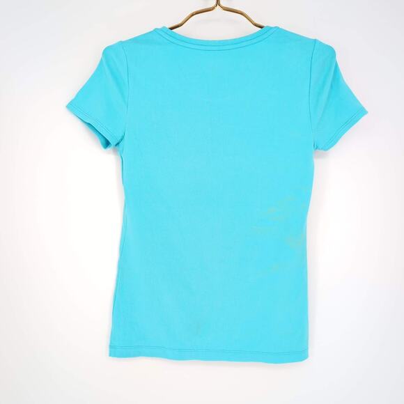 Lilly Pulitzer Turquoise Haley Crew Neck Top Short Sleeve T-Shirt/ Tee - Size XS - Picture 3 of 11